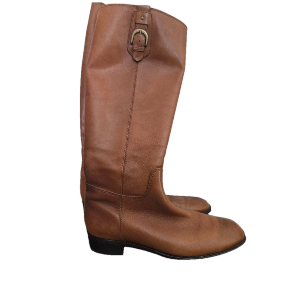"Pitti Feminine"  Brand Riding style Boots Brown Japanese (Cdn sz 7) Narrow calf